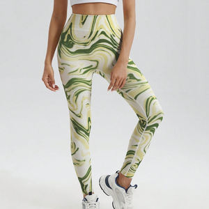 Pantalones de Yoga Tie-Dye Ligeros Personalizados al por Mayor, Leggings de Gimnasio de Alta Elasticidad, Leggings Deportivos sin Costuras para Mujer - Product Image 1