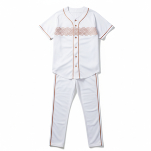 OEM <b>Custom</b> Design Mens Baseball <b>Uniform</b> Set Breathable Stripe Sublimation Jersey Pants High Quality Training Wear - Product Image 1