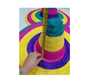 Versandfertig Sommer Strandparty Strohhut / handgefertigter feierlicher mexikanischer Strohhut / Verkauf extra-großer Sombrero-Strohmütze für Veranstaltungen
