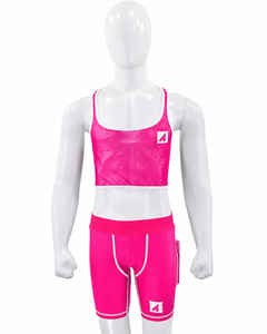 Custom Logo Men's Metallic <b>Crop</b> <b>Top</b> Compression Shorts Set Polyester Spandex Private Label OEM Wholesale Manufacturer - Product Image 5