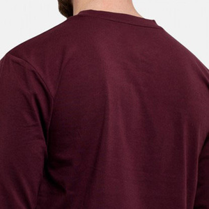 <b>Men's</b> Plus Size Long Sleeve Cotton Bamboo Fiber Nonwoven 220g Anti-shrink Quick Dry Breathable O-Neck Casual <b>T</b>-<b>Shirt</b> Front Blank - Product Image 5