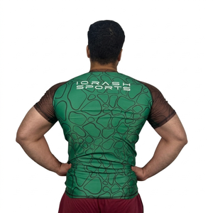Rashguards personnalisés pour hommes, haute qualité, BJJ MMA, protection solaire, séchage rapide, surf, natation. - Product Image 2