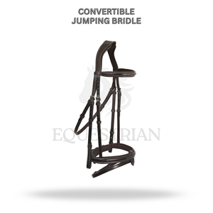 Bridon de saut convertible taille standard pour l'équitation anglaise et le saut d'obstacles - Product Image 2