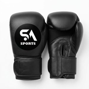 Shadow Black Ultra Durable Synthetic Outer Shell High Impact Fitness SA Sports Boxing Gloves - Product Image 1
