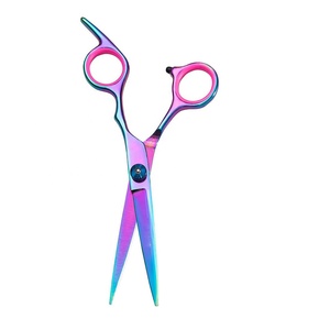 Professional J2 Japanese Stainless Steel <b>Barber</b> Hair Cutting Scissors New Fashionable Salon Sharp Straight <b>Blade</b> Multi-Color - Product Image 2