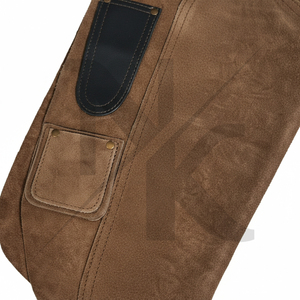 Nuevo delantal de cuero vacuno marrón para herrador con bolsillos y hebilla para uso ecuestre, duradero y personalizable. - Product Image 6