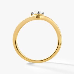 Bague en or jaune 14 carats avec diamant de laboratoire CVD taille poire certifié IGI, couleur FG, pureté VS1, bijoux fins de luxe pour femme, fiançailles - Product Image 6