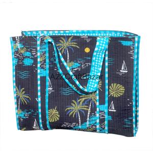 Premium Eco-friendly Durable Striped 100% Cotton Large Tote <b>Bag</b> with Long Shoulder Strap No Closure Soft and Custom - Product Image 3