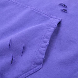 Sweat à capuche violet délavé sur mesure avec poche kangourou – Sweat-shirt streetwear oversize - Product Image 4