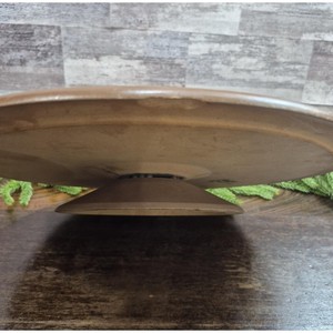Round Wooden Lazy Susan Plate Minimalist Design Decorative Serving Tray for <b>Table</b> Centerpiece Display - Product Image 2