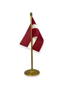 Ensemble de 2 drapeaux nationaux sur support en laiton, écologiques, réglables, pour la décoration de bureau, cadeau de luxe, artisanat Tajdaar - Product Image 2