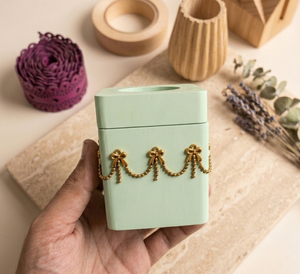 Modern Wooden Bakhoor Burner with Cutout Leather Wrap For Ramadan <b>Eid</b> <b>Gift</b> Arabic Oud Incense Burner <b>Box</b> for Tabletop Home Decor - Product Image 6