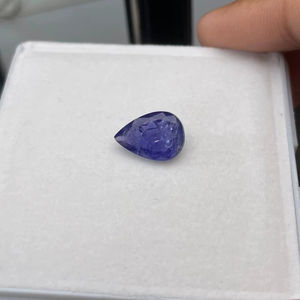 Tanzanita natural de 4.50 quilates, corte pera, calidad AAA con brillo AAA y un bonito color, perfecta para cualquier creación de joyería a un precio económico. - Product Image 2
