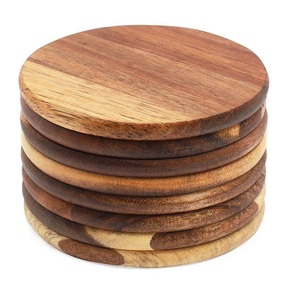 Wooden Tabletop Coaster Smooth Polished Wooden Coaster For Homes And Restaurant - Product Image 3