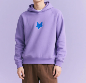 เสื้อฮู้ดดี้โอเวอร์ไซส์ผ้าฟลีซย้อมสีพื้นปักโลโก้ผ้าคอตตอน 100% คุณภาพสูงสำหรับผู้ชาย บริการ ODM สำหรับฤดูหนาว - Product Image 2