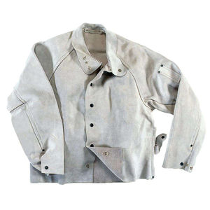 Veste de soudage fabriquée au Pakistan, vêtements de travail en cuir de qualité export, veste de soudage pour hommes et femmes, design ignifuge. - Product Image 3