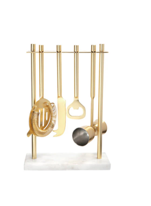 ชุดอุปกรณ์บาร์ทองเหลืองรักษ์โลก มีด ที่คีบ ที่เปิดขวด โลโก้สั่งทำได้ ราคาสุดคุ้ม งานแฮนด์เมด ขัดเงา - Product Image 4