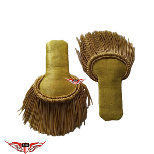 Epaulette Trenzado para Hombro, Tela Amarillo Claro, Estilo Vintage, Accesorio de Uniforme Duradero, para Desfiles y Ceremonias - Product Image 1