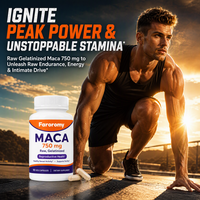 Capsules de Maca OEM 750mg Gélatinisées Concentré 6:1 - Végétalien Sans OGM 90 gélules Soutien à la Santé Reproductive Vente en Gros Marque Privée
