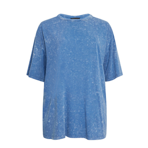 Camiseta con Logotipo Personalizado, Superventas, de Poliéster y Algodón, con Estampado Gráfico, Cuello Redondo, Hombros Caídos, para Mujer - Product Image 1
