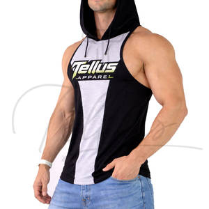 Débardeur de sport pour homme de haute qualité, coupe ajustée, 100% coton, sans manches - Product Image 6