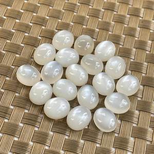 Lot en gros de pierres précieuses naturelles de 5x7 mm, en pierre de lune blanche ovale, cabochon à dos plat, calibrées, pour la fabrication de bijoux - Product Image 1