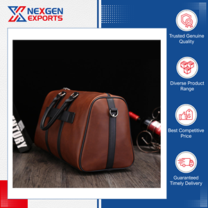 In Depth Experience Best Quality Fashion Unisex <b>Large</b> Capacity PU Leather <b>Duffle</b> Travel <b>Bag</b> for Outdoor Sports Use - Product Image 5