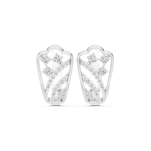 14K White Gold Round Lab-Grown Diamond Earrings for Women Anniversary Gift Earring New Grown Diamond - Product Image 5