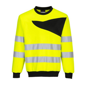 เสื้อสเวตเชิ้ตสะท้อนแสงสำหรับงานอุตสาหกรรม สีเหลือง/ดำ คุณภาพสูง แขนยาว ปลอดภัย มองเห็นได้ชัดเจน - Product Image 1