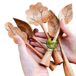 Cucharas de Madera Natural al por Mayor, Utensilios de Cocina Hechos a Mano, Herramientas Rústicas para Cocinar y Servir, para Venta al por Menor, Artículos para el Hogar y Tiendas de Regalos - Product Image 1
