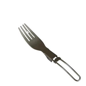 Ensemble de couverts pliables en titane sablé, style américain, légers, écologiques, portables pour le camping et la randonnée en extérieur - Product Image 1