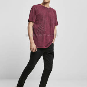 บริการ OEM เสื้อยืดทรงหลวมพิมพ์ลายตามสั่งสำหรับผู้ชาย ผ้าฝ้าย 100% ขายส่งราคาถูก เสื้อยืดผู้ชายแบบย้อมสีเอซิด - Product Image 5