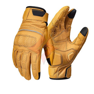 Guantes de Motociclismo Compatibles con Pantalla Táctil, de Cuero, Impermeables, Antideslizantes, con Protección UV, Dedos Completos, para Deportes al Aire Libre - Product Image 1