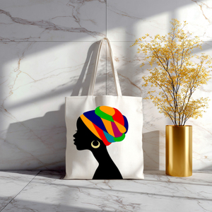 จำหน่ายส่งถุงช้อปปิ้งผ้าฝ้ายรีไซเคิล 100% คุณภาพดี พิมพ์ลาย ราคาสมเหตุสมผล จากซัพพลายเออร์อินเดีย - Product Image 4