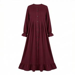 Robe Abaya Entièrement Boutonnée pour Femmes, Prix Bas, Robe Modeste, Nouveau Design, Longue Robe Personnalisable, Abaya Musulmane Modeste, Couleur Personnalisée - Product Image 1