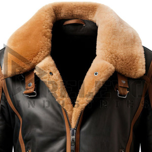 Faux Leather <b>Jacket</b> with Stand Collar <b>Mens</b> Warm Winter Coat Stylish Casual Streetwear Front Logo OEM Private Label Supply - Product Image 3