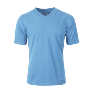 T-shirts pour hommes grande taille, couleur unie, été, col en V, élégants, tendance, décontractés, coupe slim, en provenance du Bangladesh - Product Image 3