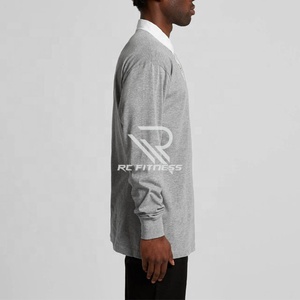 Polos de manga larga casuales de alta calidad, ropa de golf, logotipo personalizado, polo sencillo para hombre - Product Image 2
