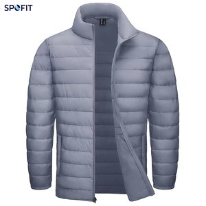 Blouson matelassé unisexe OEM en toile légère, respirant, isolant, avec poches, résistant à l'eau, pour l'hiver, teinture unie - Product Image 1