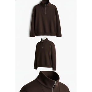 Sudadera con Cierre de Cremallera Personalizada con Logotipo para Hombre, Estilo Informal, Mezcla de Algodón Básico, Sudadera con Cierre de Cremallera a Bajo Precio para Hombre - Product Image 4