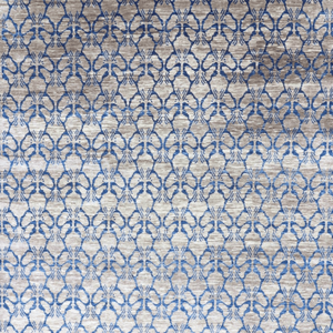 Tapis en laine biologique noué à la main sur mesure, à poils ras, 10'x14', avec motif répété distinctif - Product Image 3