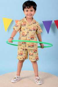 Conjunto de Verano para Niños y Niñas, 100% Algodón, Estampado de Dibujos Animados, Camiseta de Manga Corta y Pantalones Cortos (Conjunto Casual de 2 Piezas) - Product Image 2