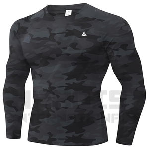 Polo homme uni personnalisé, manches longues, en coton mélangé, sans col, idéal pour un usage décontracté, produit OEM. - Product Image 1