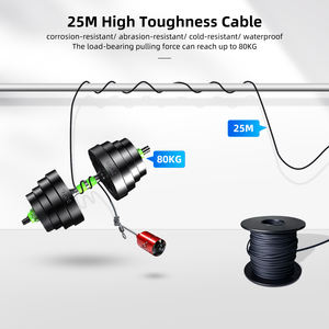 Détecteur de poissons portable sous-marin, caméra étanche IP68, HD 720P, écran IPS 5,0 pouces, câble de 25 m, 6 LED, pêche en mer - Product Image 5
