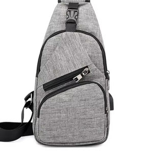 Bolso de hombro para hombre, mochila tipo bandolera, mochila cruzada para viaje, con puerto de carga USB, múltiples compartimentos, ligero, informal, a la moda - Product Image 1