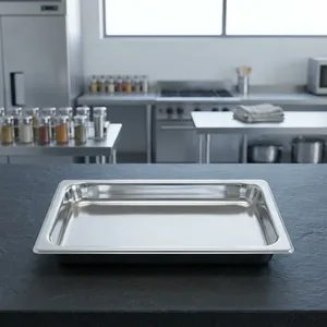 Bandeja de Servicio Rectangular Moderna y Abstracta de Acero Inoxidable para Restaurante, Hotel, Cafetería, Buffet, Multifuncional - Product Image 5