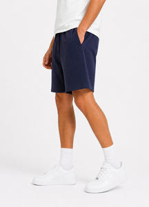 <b>Men</b> Navy Blue Cotton Drawstring <b>Shorts</b> Premium Casual Summer Comfortable Elastic Waist Lounge <b>Shorts</b> Breathable Lightweight - Product Image 2