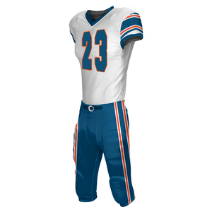Ensemble de maillot et pantalon de football américain pour homme, noir et orange, col en V, sans manches, style ajusté, anti-humidité - Product Image 2