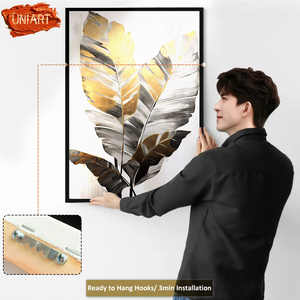 Impression sur <span class=keywords><strong>toile</strong></span> personnalisée Feuille de bananier <span class=keywords><strong>tropicale</strong></span>, Affiche murale, Art mural botanique brillant pour hôtel, Art mural vintage <span class=keywords><strong>jungle</strong></span>, Illustration naturelle - Product Image 4
