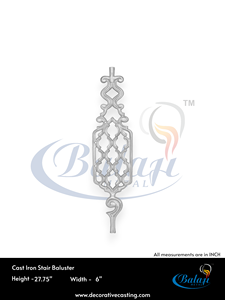 แผงระเบียงเหล็กหล่อไร้กรอบ รุ่น BM-057 ของ Balaji Metals ทนทาน แข็งแรง ป้องกันสนิม กันน้ำ ป้องกันรังสียูวี รับประกัน 5 ปี - Product Image 2